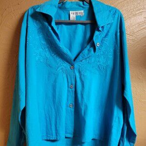 Together Size Large Cotton Top with Embroidery Design